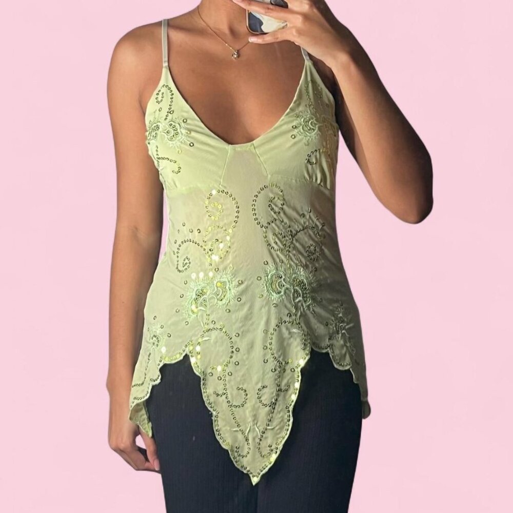 Euro Sequin Mesh Top - Picture 5 of 5